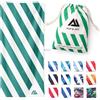 ALP & ACT Telo Mare XXL 200x90 cm - 100% microfibra riciclata - ULTRALEGGERO & asciugatura rapida - Asciugamano grande per vacanza, spiaggia e piscina - Telo bagno - verde