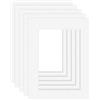 DEHA Design passepartout (set di 5) 30x40 cm per immagini 20,5x29,5 cm (DIN A4), bianco lucido