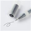 MUJI - Set di penne a inchiostro gel, tipo di cappuccio (set da 3 pezzi) (nero, 0,38 mm)