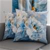 PETTI Artigiani Italiani - Coppia di Federe Cuscino 30x30 cm in Microfibra, Cuscini Arredo Camera da Letto, Divano, Salotto, Set 2 Fodere Copricuscino, Federa Floreale 13, 100% Made in Italy