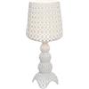 Kartell Mini Kabuki, Lampada da Tavolo Dimmerabile, Bianco Coprente, 30 x 70 cm, Indoor