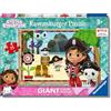 Ravensburger - Puzzle Gabby's Dollhouse B, Collezione Giant Pavimento, Idea Regalo per Bambini 3+ Anni, Gioco Educativo e Stimolante, 24 Pezzi Giganti, 70x50 cm