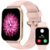 RUIMEN Smartwatch Donna Chiamate Bluetooth Musica Orologio Sportive Contapassi da Polso Cardiofrequenzimetro Saturazione Ossigeno Fitness Tracker Ciclo Mestruale Controllo Sonno per Android iOS Rosa