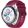 GIOPUEY Cinturini Compatibile con OnePlus Watch 3/2/2R, Morbido Silicone Cinturino [Resistente all'Usura] [Traspirante] - Red