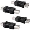 KUOQIY 4 Pezzi Adattatore da USB A a B, USB 2.0 A Femmina a B Stampante Maschio Convertitore, per Stampante, Scanner, Fax, Altro