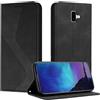 Fatcatparadise Cover per Samsung Galaxy J6 Plus 2018Flip Caso in PU Pelle Premium Portafoglio Custodia [Kickstand] [Slot per Schede] [Chiusura Magnetica] per Samsung J6 Plus 2018 (Nero)