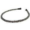 Glamour Girlz Cerchietto da sera stretto con strass incastonati di strass extra scintillanti, colore: grigio