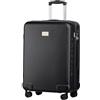 PUCCINI Valigetta rigida in policarbonato Panama, bagaglio a mano, leggera valigetta da viaggio con ruote gemelle, lucchetto combinato TSA M-L-XL, grigio, L, Valigia media