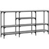QJBSAVVA Consolle Dietro Divano Consolle Ingresso Tavolino Divano Laterale Tavolino Alto E Stretto - Tavolo Consolle Grigio Sonoma 160x29x80 cm in Legno Multistrato per Soggiorno Camera Da Letto