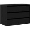 vidaXL Cassettiera ad angolo Nero Rovere 80x41x58 cm Legno ingegnerizzato