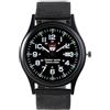 JSDDE Orologio al quarzo da uomo, 41 mm, quadrante rotondo nero o bianco 24 ore, numeri arabi con calendario, sport orologio da polso in nylon per ragazzi movimento analogico al quarzo Watch, Nero