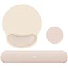 MOSISO Set Supporto Poggiapolsi&Tappetino Mouse Ergonomico Curvo Circolare