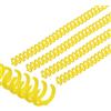 PATIKIL Spirali per Rilegatura Plastica da 12mm (1/2), 25Pz Spirale per Rilegatura a Spirale Capacità 85 Fogli 3:1 Passo Spirali Legatura per Rilegare Fogli Carta, Giallo Sole