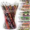 JOYIN Set di 48 matite di Halloween con gomme in 6 design, matite in legno, matite colorate a tema, set di cancelleria per bambini, bambine e bambini