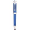 HONG DIAN Penna stilografica a stantuffo N25, pennino extra fine, design stereoscopico con intaglio a serpente, con custodia in metallo, set (blu oceano)