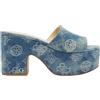 GUESS Yapplea, Sandali con Tacco Donna, Logo Blu Denim, 11