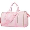 CSUNNUFA Borsa Porta Abiti da Viaggio Convertibile 50L, 2-in-1 Borsone con Pouch Scarpe Impermeabile e Sistema Anti-Piega per Uomo e Donna - Ideale per Viaggi di Lavoro e Vacanze(Rosa)