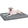 KSIIA Cuccia Cane Interno Taglia Grande Ortopedico Grigio Scuro 104x68x8cm | Cuccia per cani ortopedica in pile olandese, letto per cani sfoderabile e lavabile, cuscino cane impermeabile