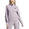 adidas Donna Iconic Wrapping 3-Stripes Snap Track Jacket, preloved Fig/Black, M