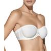 Selene, Reggiseno Donna a Fascia Alta, con Ferretto e Coppe Decorate, Senza Spalline e Imbottitura, Collezione Sandra, Colore Avorio, Taglia 5 C