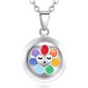 EUDORA Harmony Ball Bola Angel Caller Collana per Gravidanza per Donne, Sette Colori Fiore Angelo che Desidera Carillon Palla Messicana Ciondolo Gioielli Regalo per Donne Incinte, 45+30
