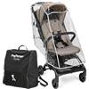 Peg Perego Passeggino Leggero Volo con Parapioggia, per Aereo, Compatto, Omologato per Cappelliera, Misure Bagaglio a Mano, Adatto dalla Nascita fino a 22 kg, Include Borsa da Viaggio, Misty Beige