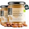 FOODIN Burro di Mandorle Marroni Bio in Vasetto di Vetro - 100% Mandorle Bio, Crema Spalmabile Naturale, Fonte di Proteine e Acidi Grassi, Senza Glutine, Vegano - (2 x 250 g)
