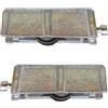 MICEL - 92222 - Cuscinetto regolabile per finestra scorrevole Alugom 400, con alloggiamento metallico e ruota, confezione da 2 pezzi, in Zamak, finitura zincata, 75 x 18 x 25 mm