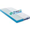 Coolux Sleep Materasso 90 x 190 cm, materasso in schiuma fredda a 7 zone, altezza 18 cm, grado di durezza H2 e H3, in schiuma gel visco, ecologico, anallergico, in jersey, lavabile, materassi per