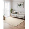 ELLE Decoration - Tappeto Majoli in lana e iuta, tessuto naturale e a mano, motivo a spina di pesce, effetto skandi, per soggiorno, camera da letto, corridoio, bianco naturale, 80 x 150 cm