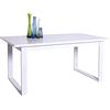 Composad | Tavolo Fisso da 6 Posti con Gambe in Metallo, Tavolo da Pranzo, Scrivania, (LxAxP) 160x76x91 cm, Colore Bianco Laccato, Made in Italy