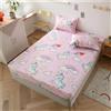 Gezu Lenzuolo con angoli 100 x 200 cm, rosa, lenzuolo per bambini, bella ragazza dei cartoni animati, animali, traspirante, coprimaterasso ipoallergenico senza stiratura, orlo elastico, resistente,