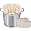 LANANUVO 4PZ Sacchetto Filtro Cotone, Telo Filtrante Filtri Sacchetto Filtrante per Birra con Coulisse Sacchetto di Garza Alimentare per Marmellata Birra, Vino, Yogurt, Caffè, Frutta（25x35/30x45/45x60)