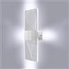 LongZYU 7W Applique da Parete Interno, LED Moderno Lampada da Parete, Up Down 3000K Illuminazione da Parete, Lampadario da Parete, per Camera da Letto Corridoio Soggiorno Scala, Bianco Freddo