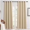 KGORGE Tende Termiche Cameretta Bambini 2 Pezzi L 140 x A 220 CM Tenda Camera da Letto Moderne Oscurante da Interno Curtains con Anelli per Soggiorno, Beige