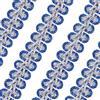 FINGERINSPIRE 15 m in treccia metallica con bordo in pizzo blu e argento per cucire millepiedi in pizzo intrecciato 10 x 3 mm decorato per matrimoni, matrimoni, abiti fai da te, gioielli, artigianato