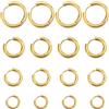 SUNNYCLUE 1 scatola 16 pezzi 8 paia Orecchini Placcati Oro Reale 18K Cerchi Ganci per Orecchini A Leva Piccoli Orecchini A Cartilagine Cerchio Rotondo In Acciaio Inossidabile Orecchini Huggie per Gioi