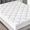 Maxi Lussuoso coprimaterasso corto per camper, con angoli elasticizzati, alternativa per rimorchio, 100% cotone, 300 fili (tre quarti 48 x 75)