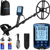 Hazlewolke Metal Detector Professionali, Bobina di Ricerca DD Impermeabile da 14'', Metal Detector ORO con Modalità Pinpoint, Profondità di Ricerca di 33 cm, 4 Modalità