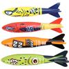 Hominas Giocattoli da Immersione, 4 Pezzi Siluri Giocattolo Plastica Piscina Giocattolo Scivolo Squalo Lancio Siluro 13 cm 155 g per Bambini