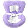 lasuroa Seggiolino Auto Bambole, Cuscini Morbidi e Pelosi Seggiolino Auto Decorativo Bambole con Scatola Clip e Cintura Sicurezza Accessorio per Prese d'Aria Decorazioni Tavolo Esposizione(Viola)