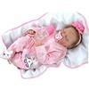 ZIYIUI Bambola Reborn Bambina 22 Pollici 55 cm Vinile Silicone Morbido Simulazione Neonato Giocattolo Realtà Fatto a Mano Regalo di Natale di compleanno Reborn Dolls