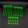 Kimmel 18 cucchiai di plastica 12/18/21 cm in set TP verde