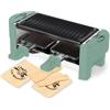 LITTLE BALANCE 8746 Raschietto 2 Meuuuh...!, Dispositivo per raclette 1/2 persone, Grill rimovibile, 2 spatole + 2 tavolette, senza PFAS, antiaderente, 320 W, albero