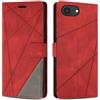 SONWO Cover per iPhone 16e / iPhone SE4, Flip Custodia in PU Pelle, Cover a Libro Portafoglio con Slot per Schede e Supporto Stand per iPhone 16e / iPhone SE4, Rosso