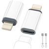 Zestiq Adattatore USB C a Lightning, 2 Pezzi Adattatore Lightning USB C, Adapter iPhone di Supporta la Ricarica/Sincronizzazione dei Dati per iPhone 14/13/12/11/iPad/Airpods, Non per Cuffie/Audio/OTG