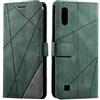 SONWO Cover per Galaxy M10 / Galaxy A10, Flip Caso in PU Pelle Case Cover Portafoglio Custodia per Samsung Galaxy M10 / Galaxy A10, [Kickstand] [Slot per Schede], Verde