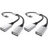 MOGOOD Adattatore da USB C a doppia USB femmina Tipo C a doppio cavo USB 2.0 OTG Splitter Convertitore per MacBook Pro, Google Pixel, Galaxy S9/Note 8