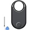 Hendari Air Tracker Tag Nero 1 pz, Bluetooth Trova Oggetti Compatibile con Apple Dov'è (solo iOS), Smart Tracker Localizzatore per bagagli, borse, portafogli, zaini, chiavi Tag Tracking, Batteria Sostituibile
