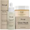 Znnhnn 2PCS Set Cura Notturna Anti Rughe, Glow Mask con Olio di Caffè, Concentrate Booster, Crema da Notte Giornaliera, Riduce i pori Visibili, Idratante e Illuminante, per Tutti i Tipi di Pelle